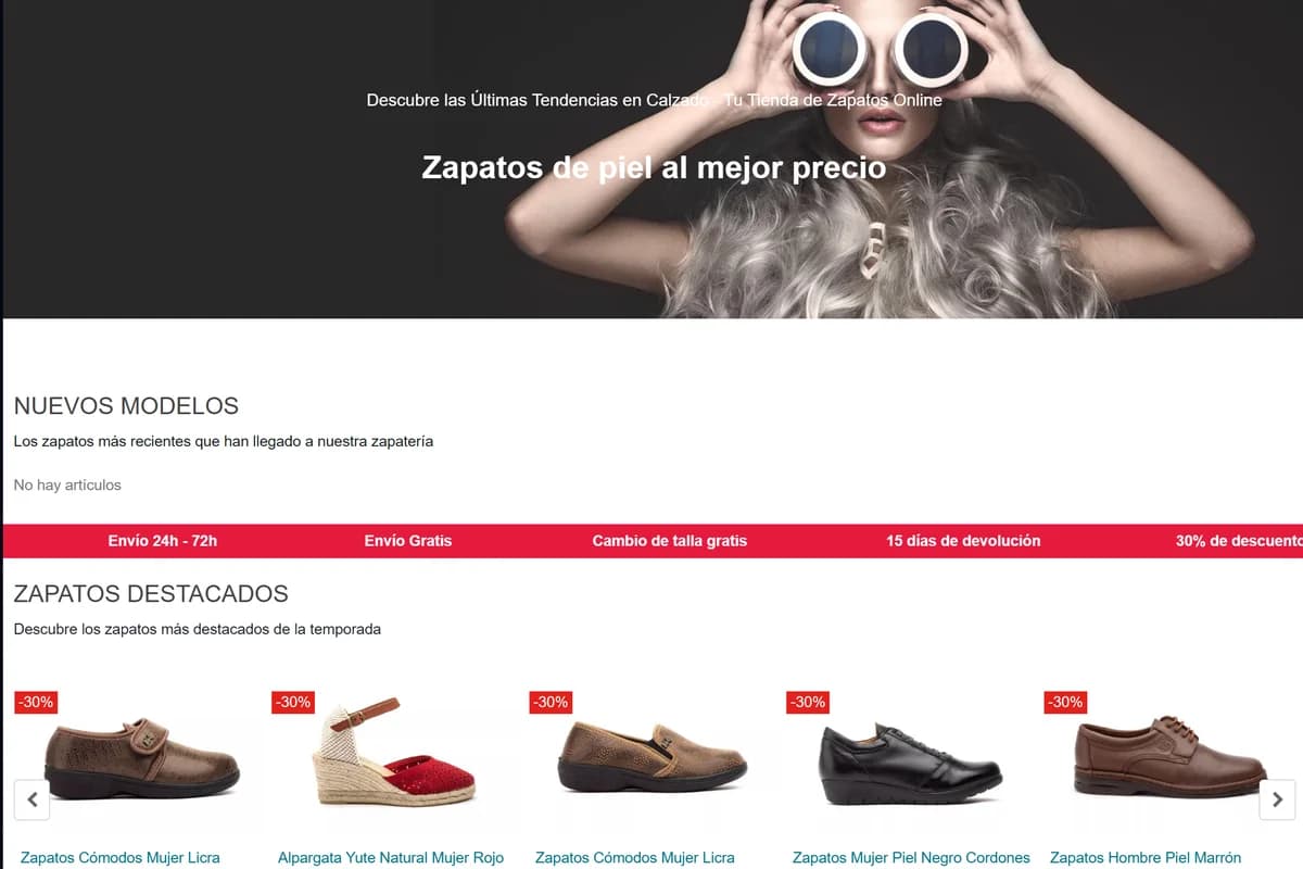 Captura de ZapatosElche.es